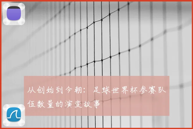 从创始到今朝：足球世界杯参赛队伍数量的演变故事